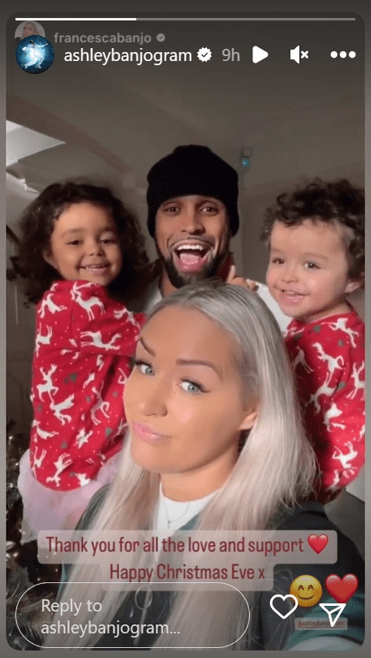 Ashley Banjo with wife Francesca and two children