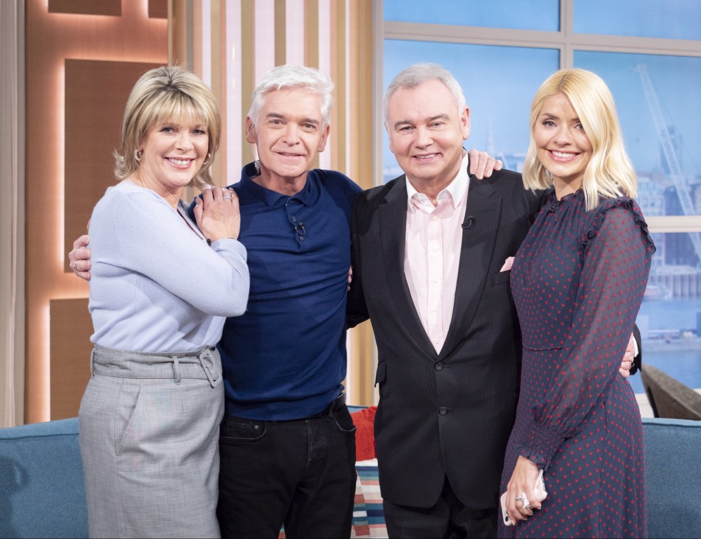 Phillip Schofield and Holly Willoughby with Eamonn Holmes and Ruth Langsford as Phillip Schofield on this morning