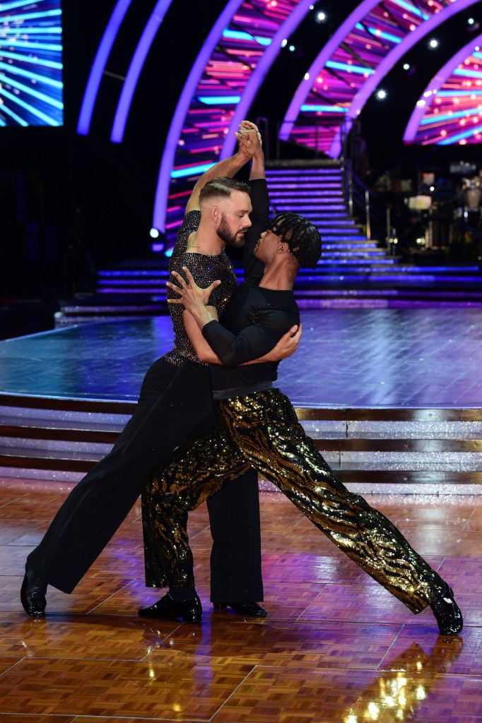Johannes Radebe and John Whaite on Strictly Come Dancing.