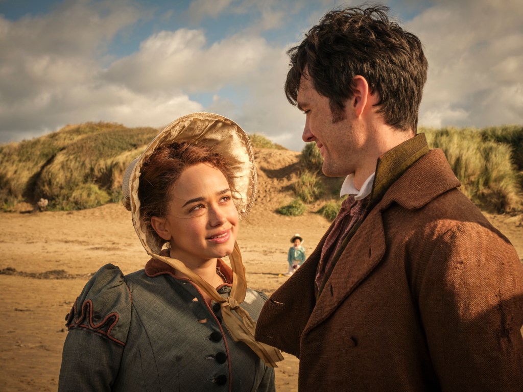 Sanditon: SR3 EP1 On ITVX and ITV1, 17th August 2023 Pictured (L-R): Charlotte Heywood (ROSE WILLIAMS), Ralph Starling (CAI BRIGDEN)