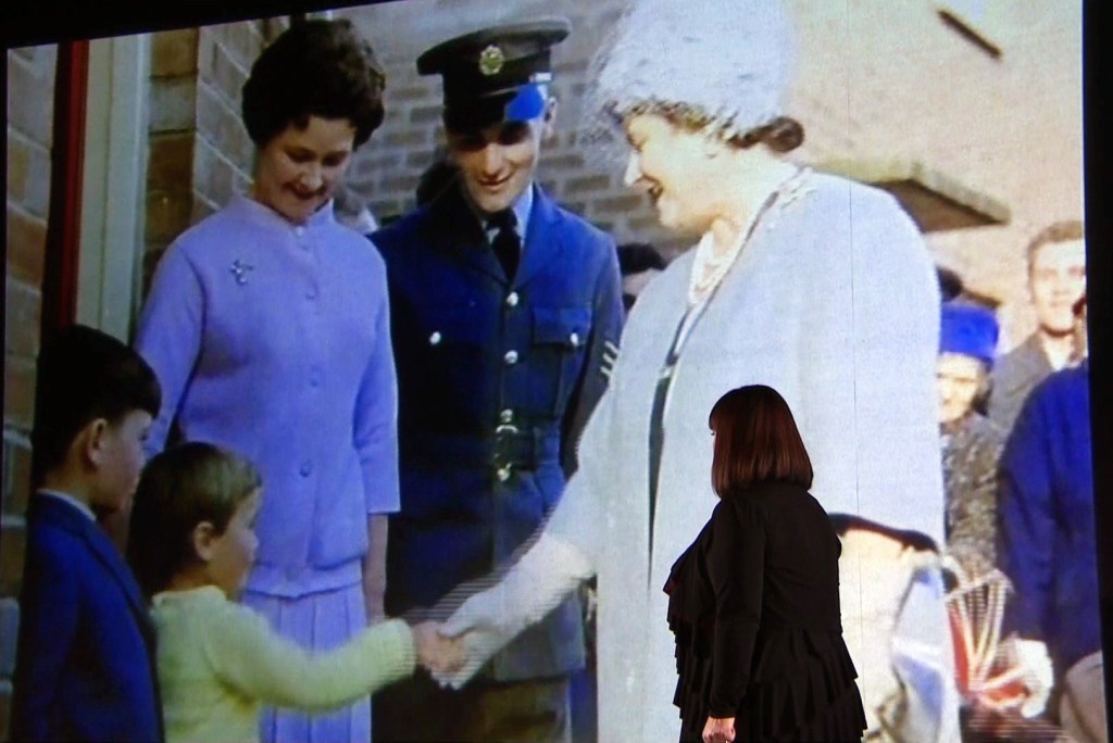 Dawn French meeting the Queen Mother in 1961.