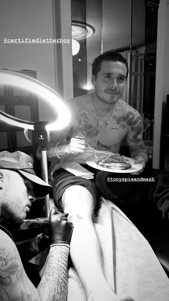 Brooklyn Beckham - another tattoo