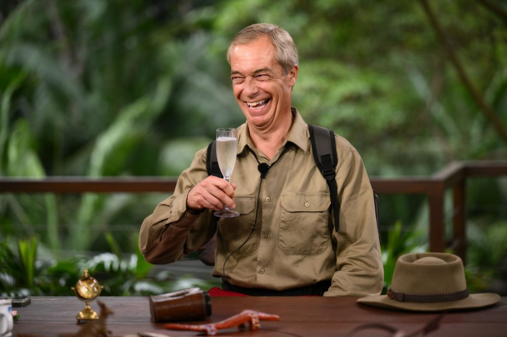 Editorial use only Mandatory Credit: Photo by James Gourley/ITV/Shutterstock (14251637e) Nigel Farage finishes third 'I'm a Celebrity... Get Me Out of Here!' TV Show, Series 23, Australia - 10 Dec 2023