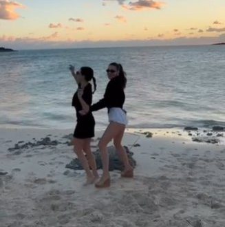 Victoria Beckham posts video of her and Nicola dancing on the beach in heels for her birthday