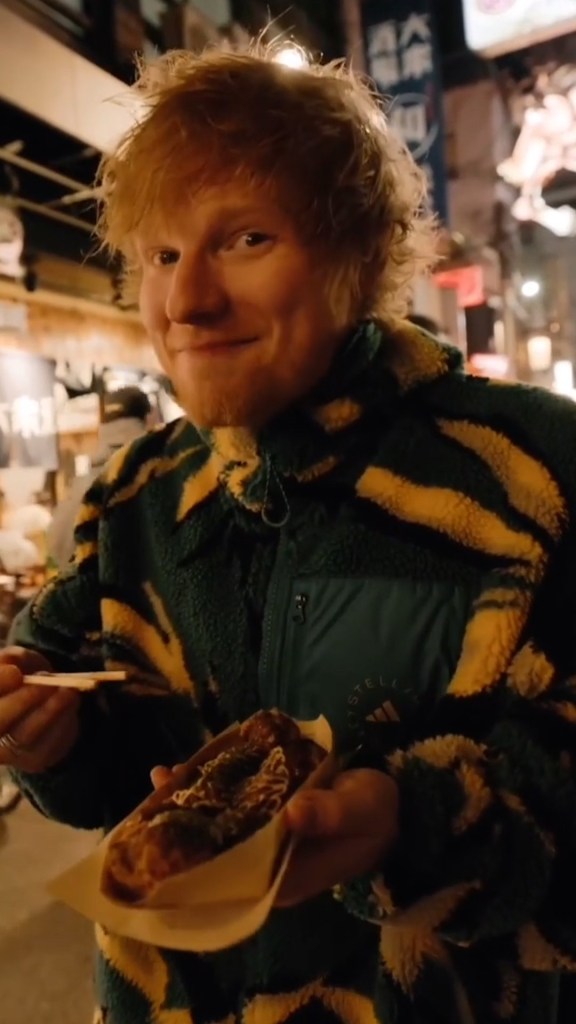 Ed Sheeran in Japan. Credit: Instagram / teddysphotos